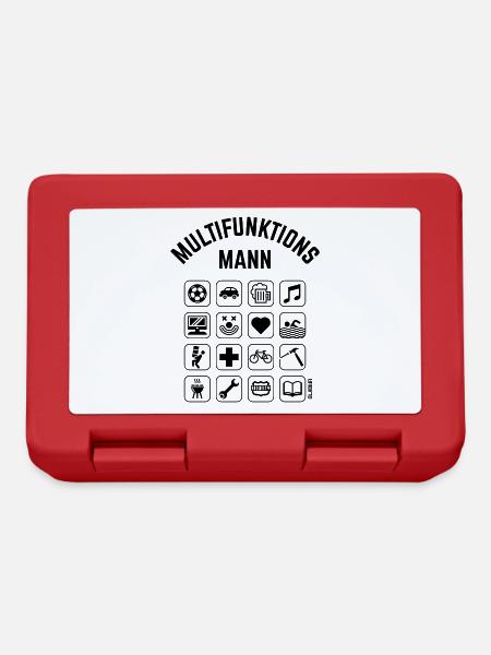 Multifunktions Mann (16 Icons / Smartphone / PNG) - Brotdose - Rot