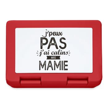J'peux pas j'ai câlins avec mamie - Boîte à goûter - rouge - Devant