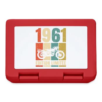 1961 Anniversaire Motard Vintage Cadeau Moto - Boîte à goûter - rouge - Devant