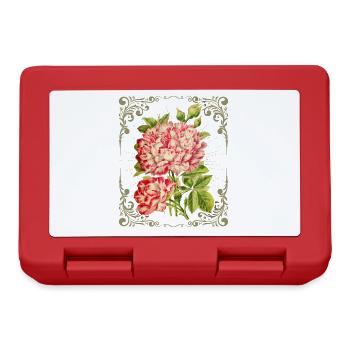Rose rose motif, vintage retro, botanical - Lunchbox - red - Front
