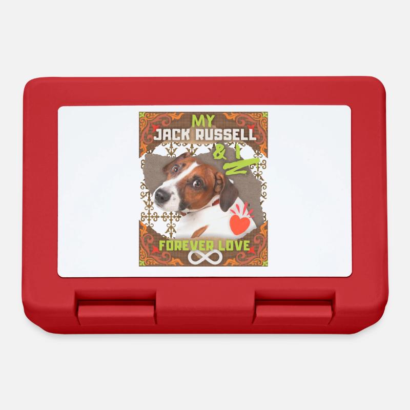 Jack-Russell-Terrier, Spruch - Brotdose - Rot