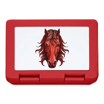 Red Horse - Conception de tête de cheval - Boîte à goûter - rouge - Devant