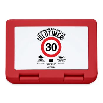 SCHONEND BEHANDELN 30. GEBURTSTAG OLDTIMER 1993 - Brotdose - Rot - Vorne