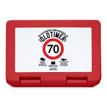 SCHONEND BEHANDELN 70. GEBURTSTAG OLDTIMER 1953 - Brotdose - Rot - Vorne