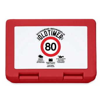SCHONEND BEHANDELN 80. GEBURTSTAG OLDTIMER 1943 - Brotdose - Rot - Vorne