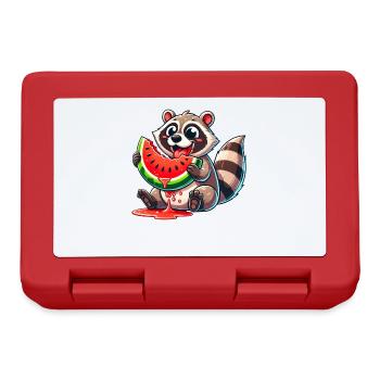 raton laveur melon pastèque mignon dessin animé été - Boîte à goûter - rouge - Devant