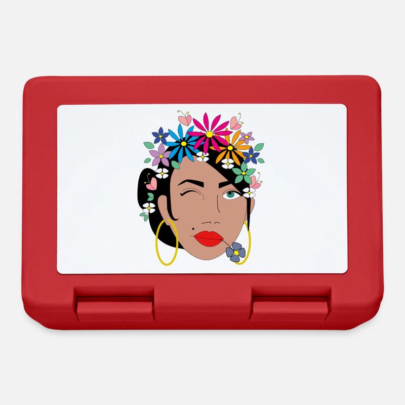 FILLE AUX FLEURS - Boîte à goûter - rouge