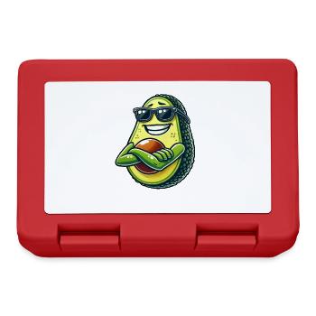 Cooler Avocado Sonnenbrille Avocado lustig - Brotdose - Rot - Vorne