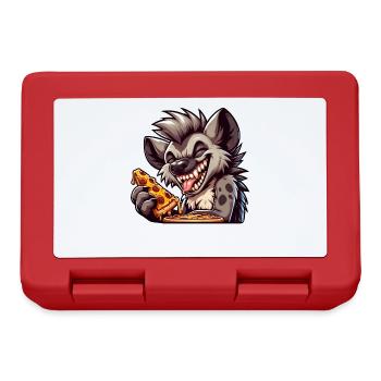 Cool hyena pizza lover fast food design - Lunchbox - red - Front