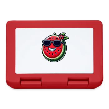Coole Wassermelone mit Sonnenbrille fruchtig - Brotdose - Rot - Vorne