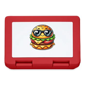 Cool Cheeseburger Fast Food Summer Sunglasses - Lunchbox - red - Front