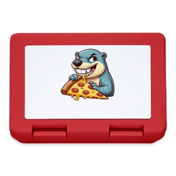 mignonne hyène se balançant terrain de jeu dessin animé - Boîte à goûter - rouge - Devant