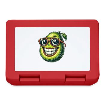 Coole Avocado Frucht Sonne Sommer Sonnenbrille - Brotdose - Rot - Vorne