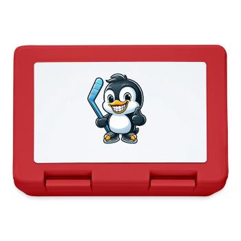 Pinguin Eishockeyspieler lustiges Eishockey Design - Brotdose - Rot - Vorne