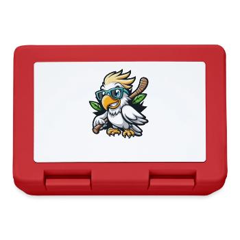 Kakadu Paradiesvogel Hockey Eishockey - Brotdose - Rot - Vorne