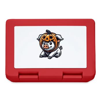 Cute Halloween Pig Pumpkin Cartoon - Lunchbox - red - Front