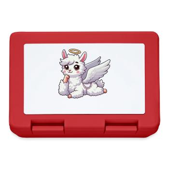 Drôle d’ange lama alpaga avec des ailes et - Boîte à goûter - rouge - Devant