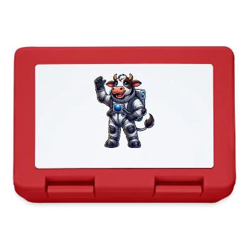 Astronaut Cow Space Universe Cosmonaut - Lunchbox - red - Front