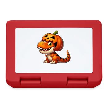 Funny Halloween T-Rex Dinosaur Comic - Lunchbox - red - Front