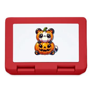 Mignon Halloween Panda Citrouille Costume Dessin animé - Boîte à goûter - rouge - Devant