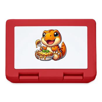 Dino Dinosaur T-Rex Lasagne Cuisine Italienne - Boîte à goûter - rouge - Devant