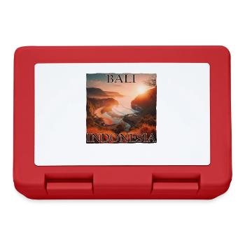 Bali Beach Indonesia Sunrise Tropical - Lunchbox - red - Front