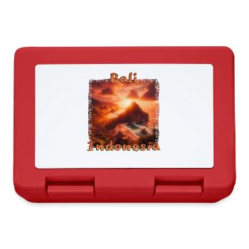 Bali Sunset Beach Indonesia Tropics - Lunchbox - red - Front