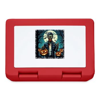 Halloween, Zombie, Citrouille, Horreur, Grunge - Boîte à goûter - rouge - Devant
