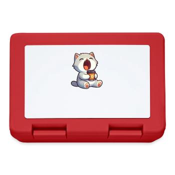 Cute Cat Cartoon Coffee Coffee Lover Morgenmu - Lunchbox - red - Front