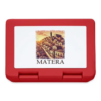 Matera Italien Urlaub Süden Sonnenuntergang - Brotdose - Rot - Vorne