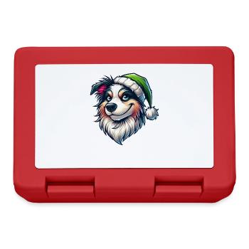 Australian Shepherd Christmas mischievous - Lunchbox - red - Front
