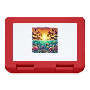 Florida Keys Diver Snorkeling Coral Reef - Lunchbox - red - Front