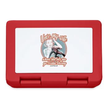 I love my wife when she lets me dive. - Lunchbox - red - Front