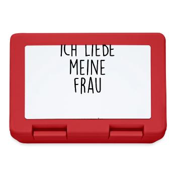 ich liebe meine Frau , wenn sie schläft - Brotdose - Rot - Vorne