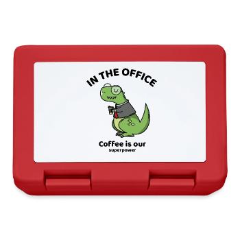 In the office, coffee is our superpower - meme - Brotdose - Rot - Vorne