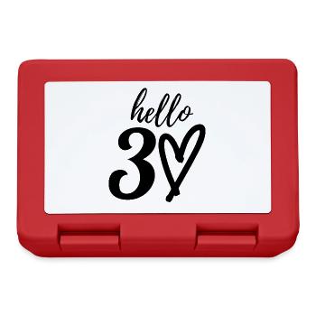 hello 30. 30th birthday - Lunchbox - red - Front