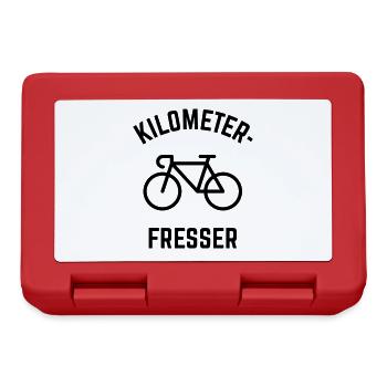 Kilometerfresser (Rennrad Fahren / Radrennen) - Brotdose - Rot - Vorne