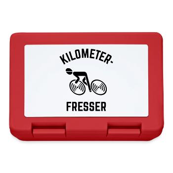 Kilometerfresser Rennradfahrer (Rennrad / L<–R) - Brotdose - Rot - Vorne