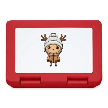 Bande dessinée d’hiver cerf - Boîte à goûter - rouge - Devant