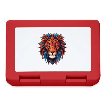 Lion Portrait - Lunchbox - red - Front