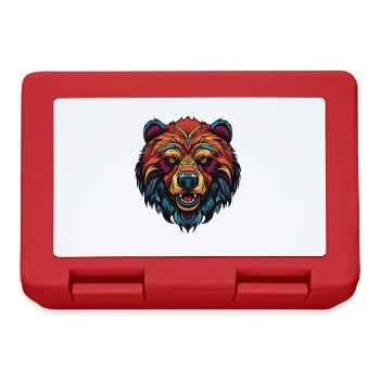 Portrait d’ours - Boîte à goûter - rouge - Devant