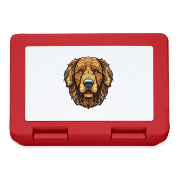 Portrait de chien Golden Retriever - Boîte à goûter - rouge - Devant