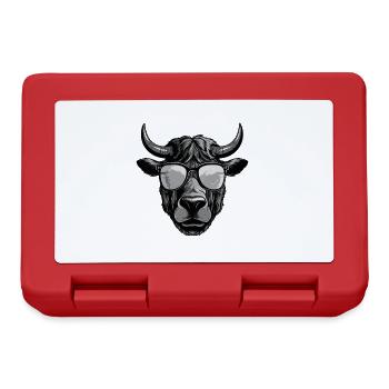 Bulle Kopf Porträt Cool Taurus - Brotdose - Rot - Vorne