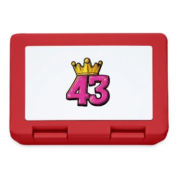 43 Numéro Jersey Couronne - Boîte à goûter - rouge - Devant