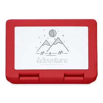 Mountain range, Minimalist style - Brotdose - Rot - Vorne
