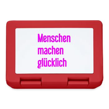 People make you happy – Positive statement - Lunchbox - red - Front
