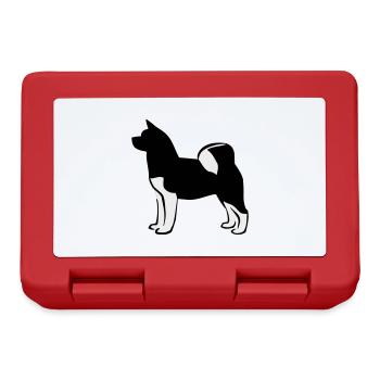 American Akita - Brotdose - Rot - Vorne