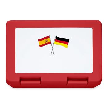 Spanien Deutschland Fahne - Brotdose - Rot - Vorne
