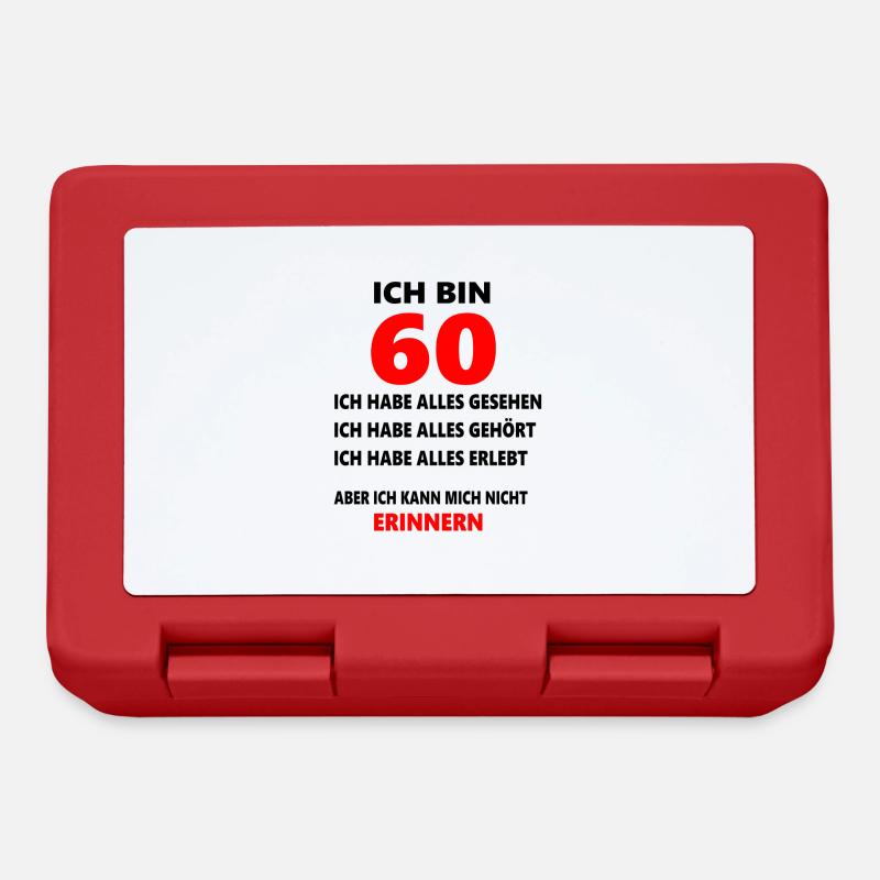 ich bin 60 - Brotdose - Rot