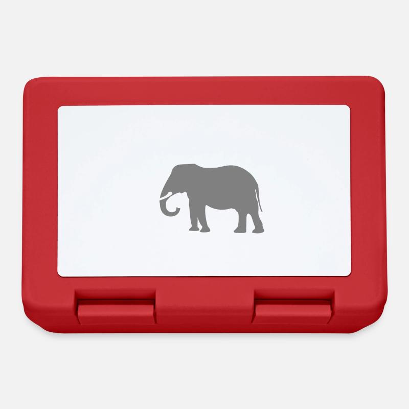 Éléphant - Boîte à goûter - rouge